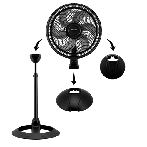 Ventilador 3 em 1 Britânia BVT466 com 6 Pás Preto