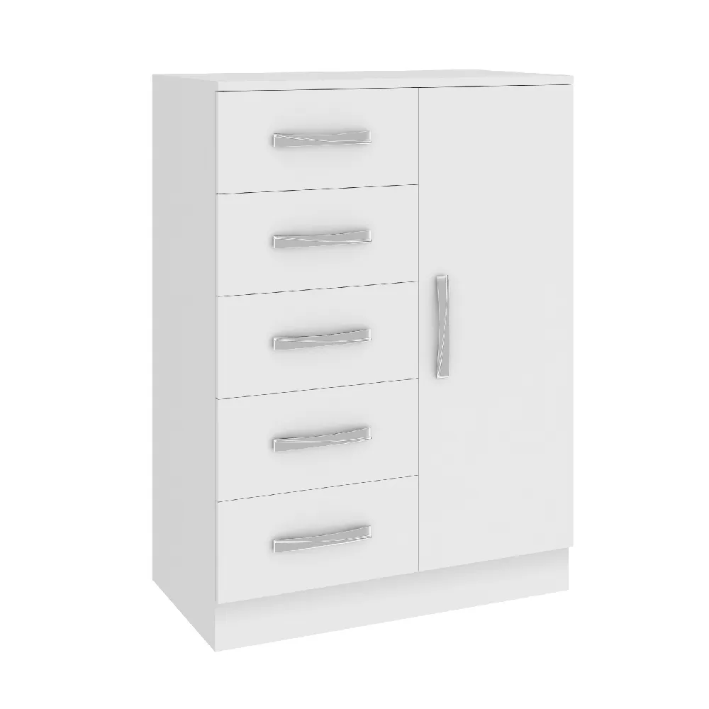 Cômoda 5 Gavetas Fellicci CO65 4 Portas Branco SE