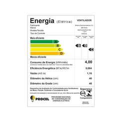 Ventilador de Mesa com 10 Pás 174W Britânia Maxx Force BVT491 Preto e Azul