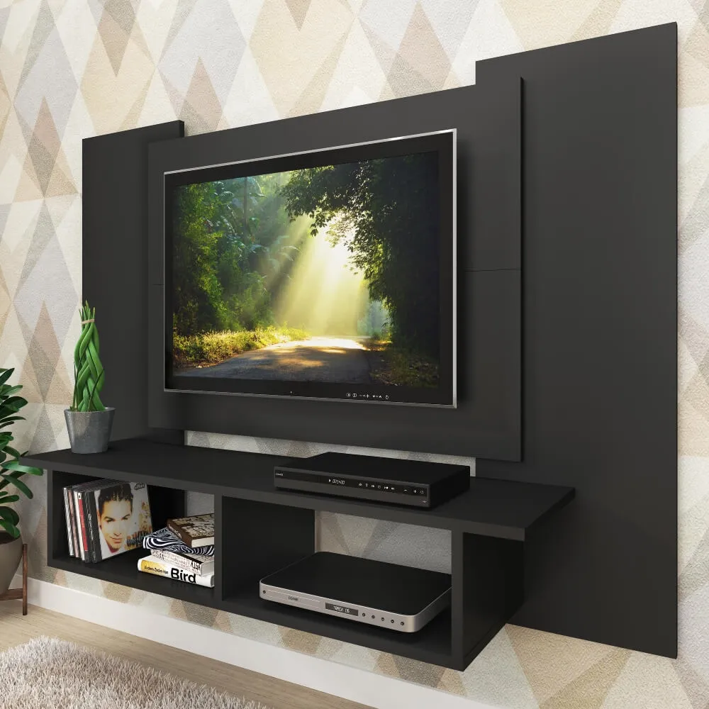 Painel para TV até 40" Fellicci P600 com 2 Nichos Preto SE