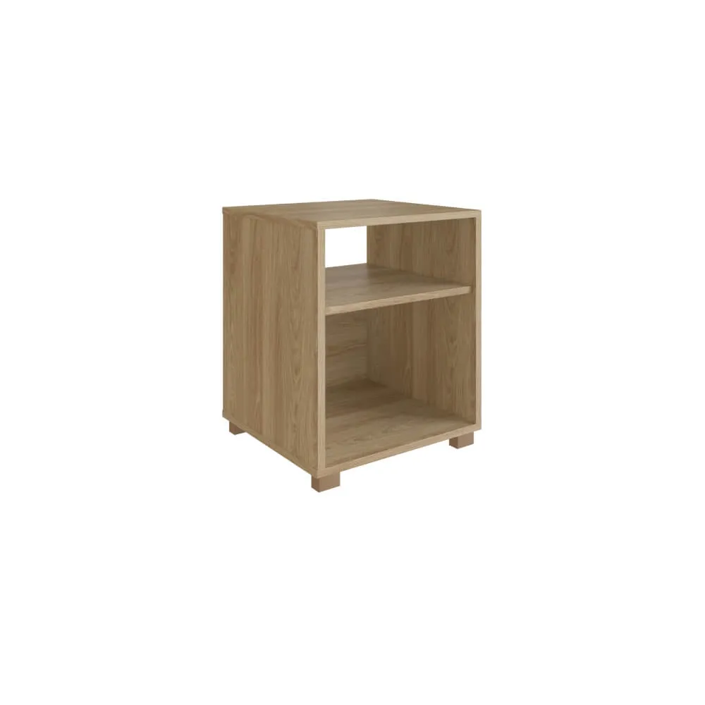 Mesa de Cabeceira Completa Móveis Siena CB210AVAV com Prateleira Aveiro OAK SE