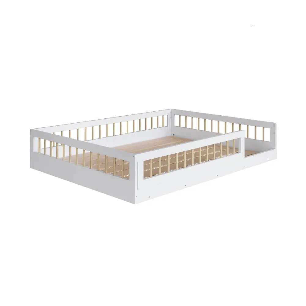 Cama Casal Completa Móveis Montessoriana Affeto AFT009BCBC Branco SE