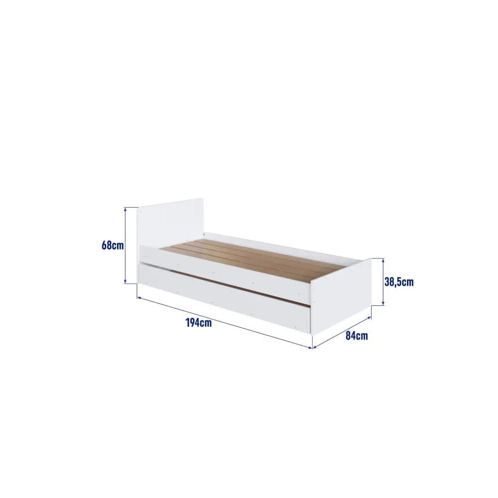 Berço Multifuncional Completa Móveis c/Cama Auxiliar BB023BCBC Branco SE