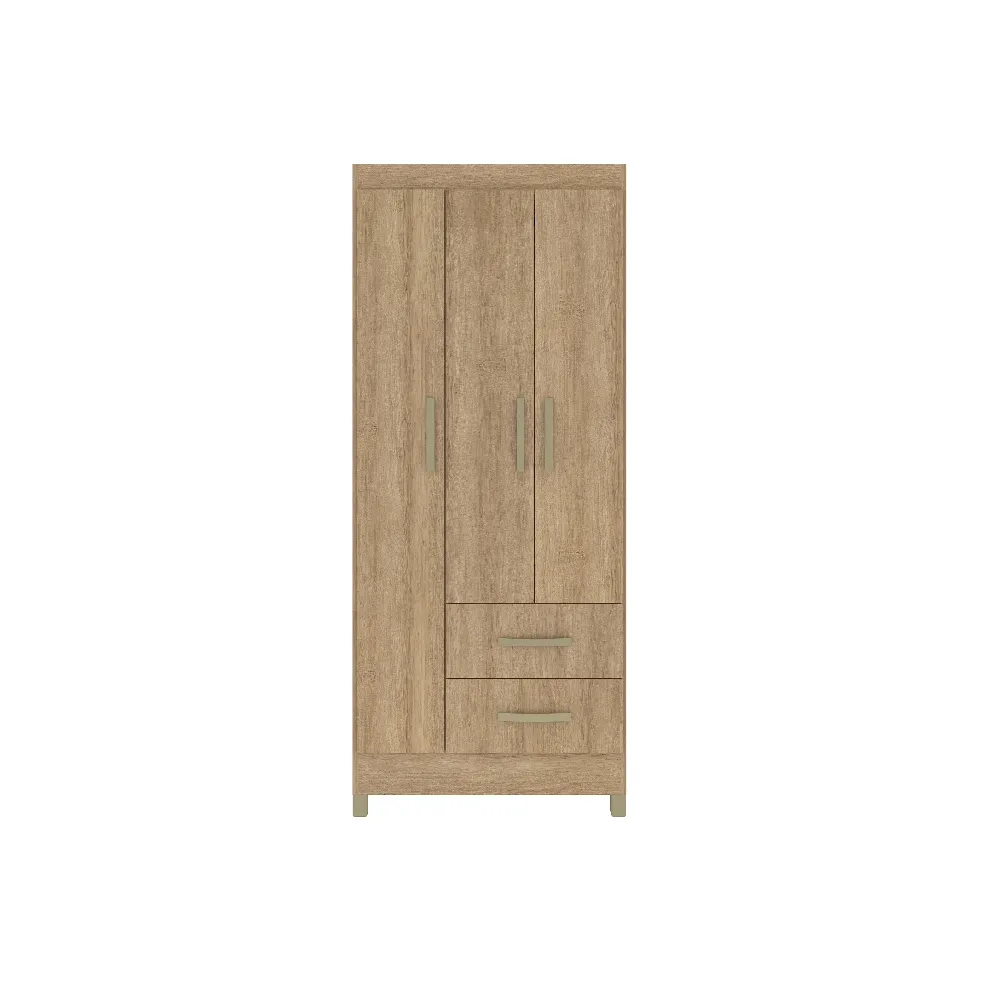 Guarda-Roupa 3 Portas Fellicci Mônaco RP132 2 Gavetas Mel SE