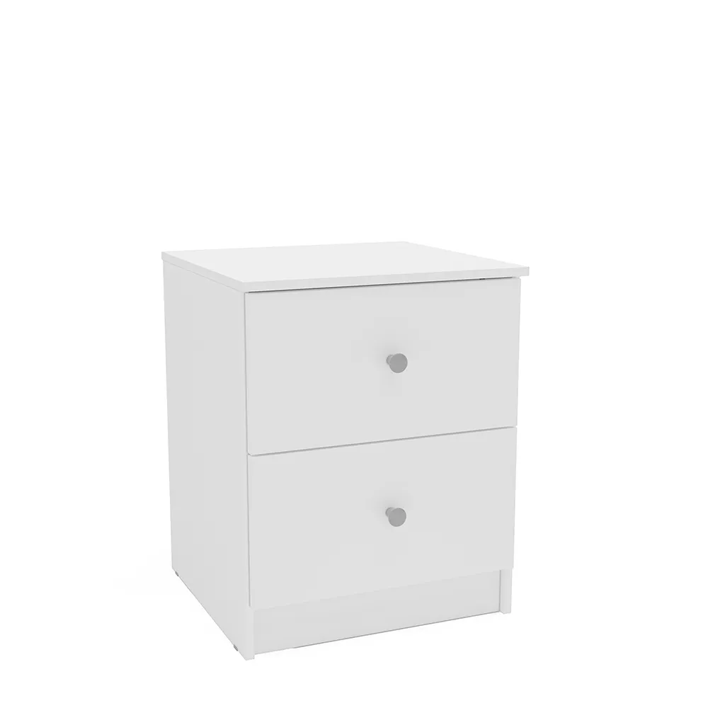 Mesa de Cabeceira Politorno Gandu 40220565.0001 2 Gavetas Branco SE