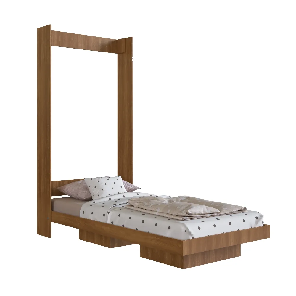 Cama Articulável Art In Móveis Vertical Solteiro CV090 Nogal SE