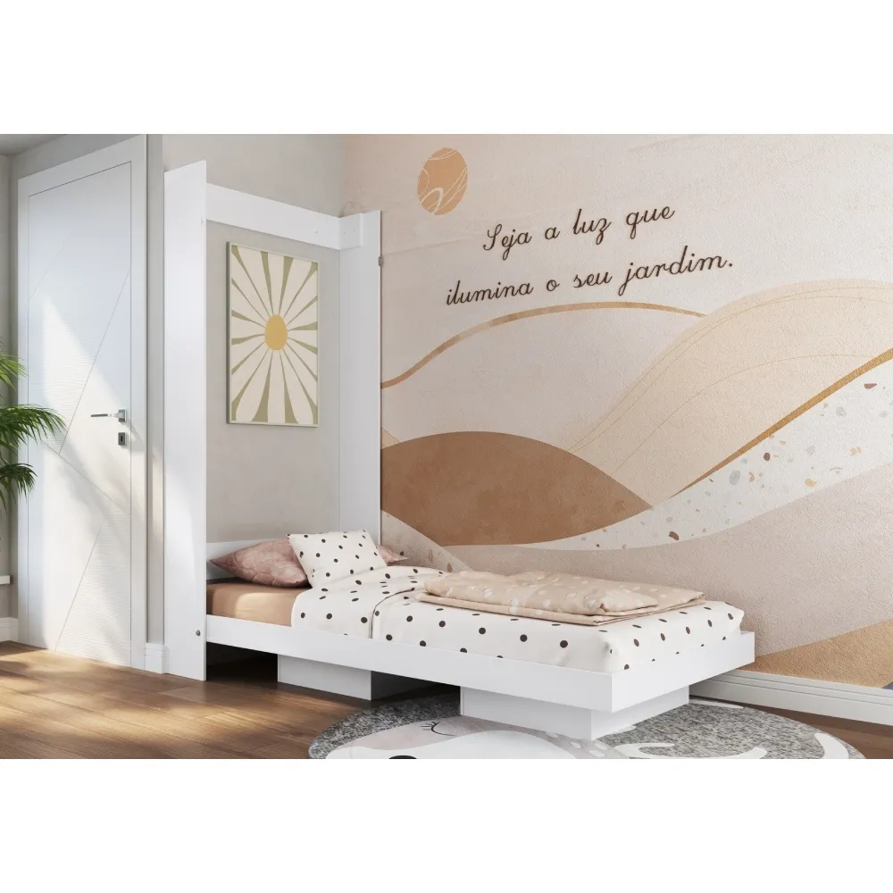 Cama Articulável Art In Móveis Vertical Solteiro CV090 Branco SE