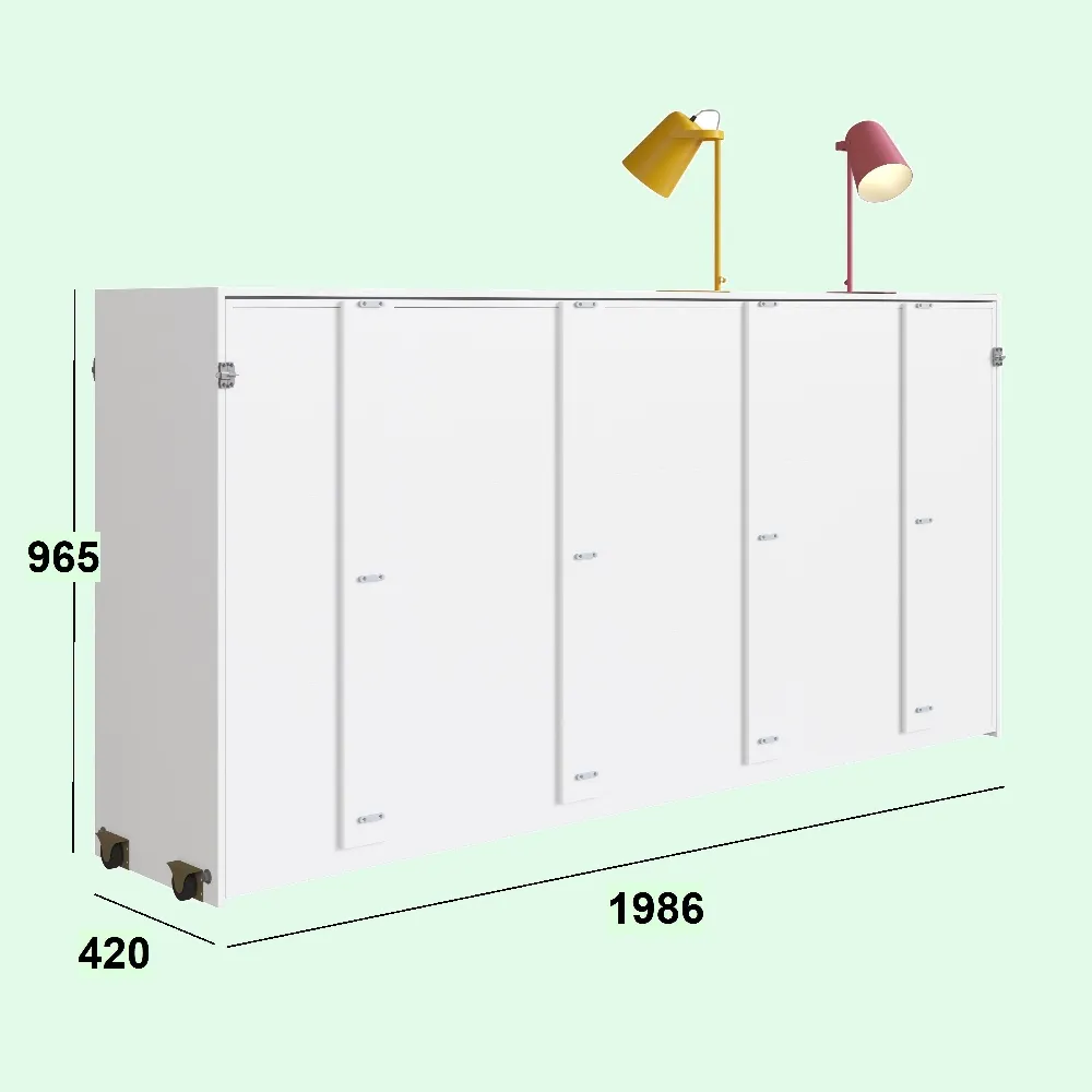 Cama Dupla Articulável Art In Móveis Horizontal Solteiro CS180 Branco SE