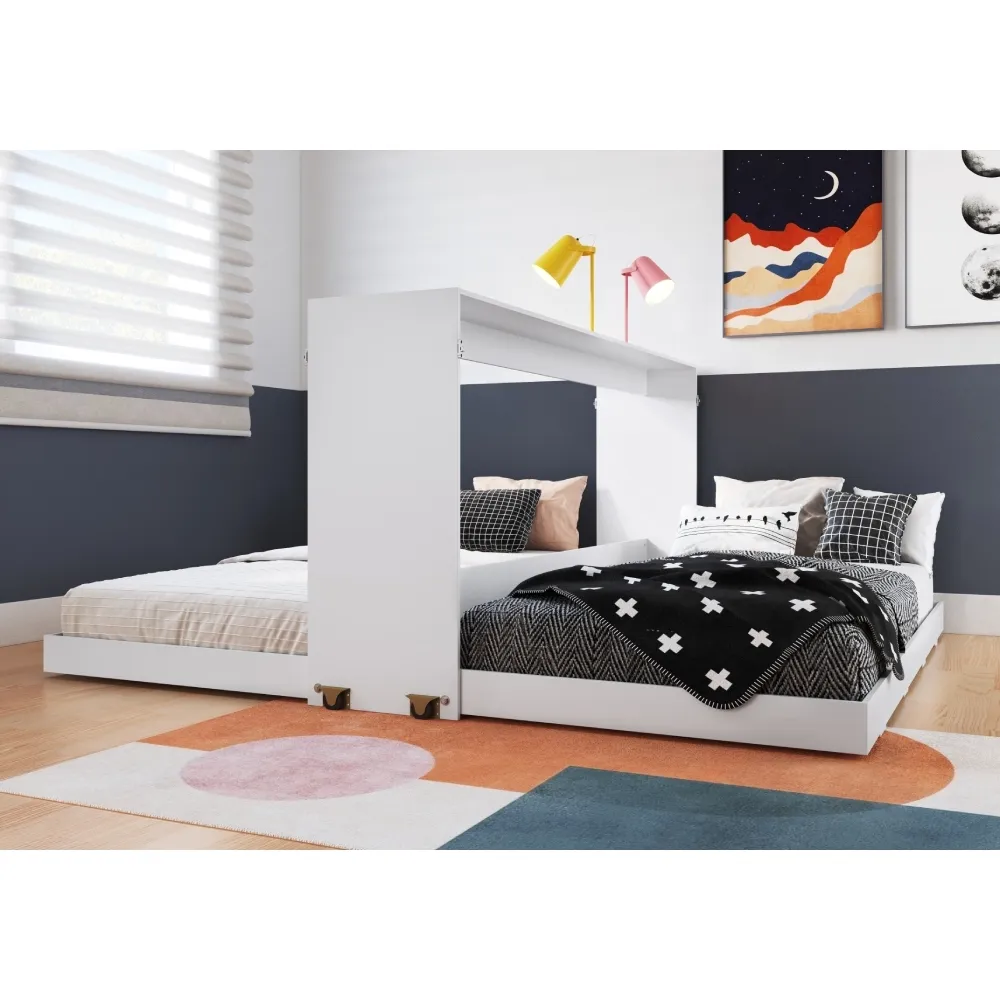 Cama Dupla Articulável Art In Móveis Horizontal Solteiro CS180 Branco SE