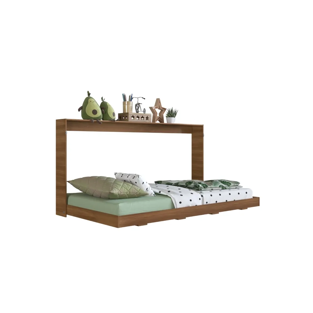 Cama Articulável Art In Móveis Horizontal Solteiro CS090 Nogal SE