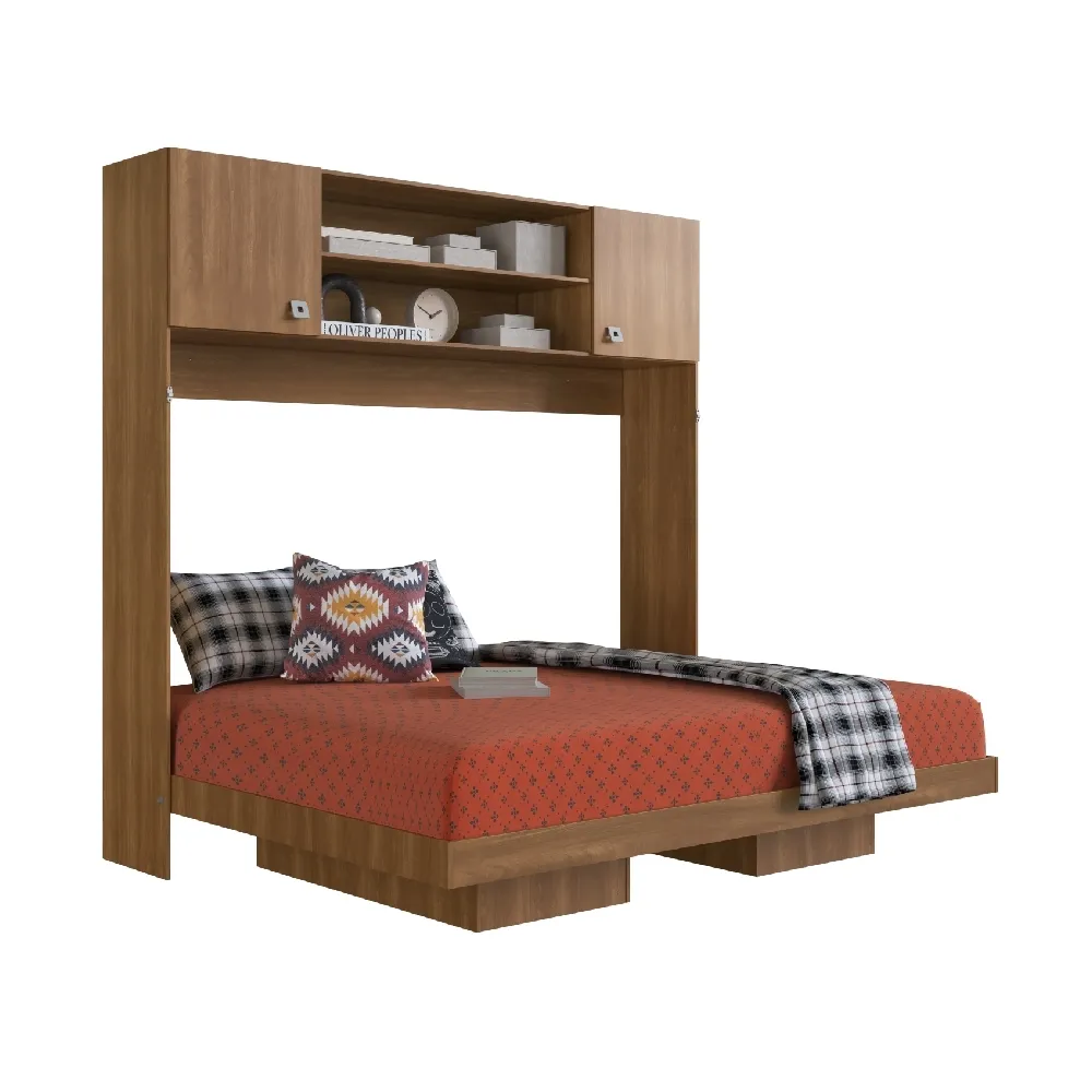 Cama Articulável Art In Móveis Horizontal Casal com Aéreo CH145 Nogal SE