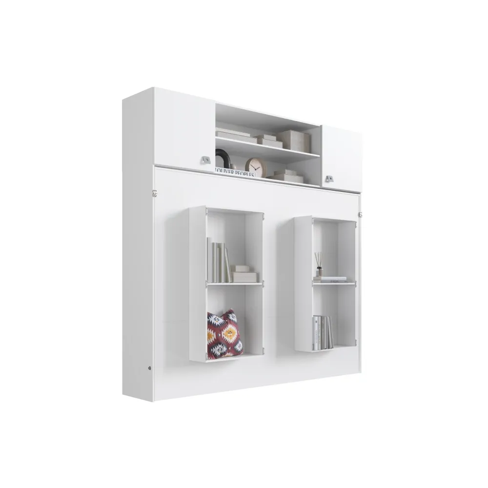 Cama Articulável Art In Móveis Horizontal Casal com Aéreo CH145 Branco SE