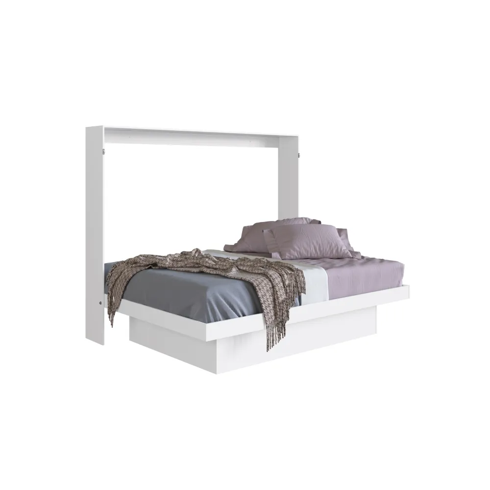 Cama Articulável Art In Móveis Horizontal Casal com Estação de Trabalho CE140 Branco SE