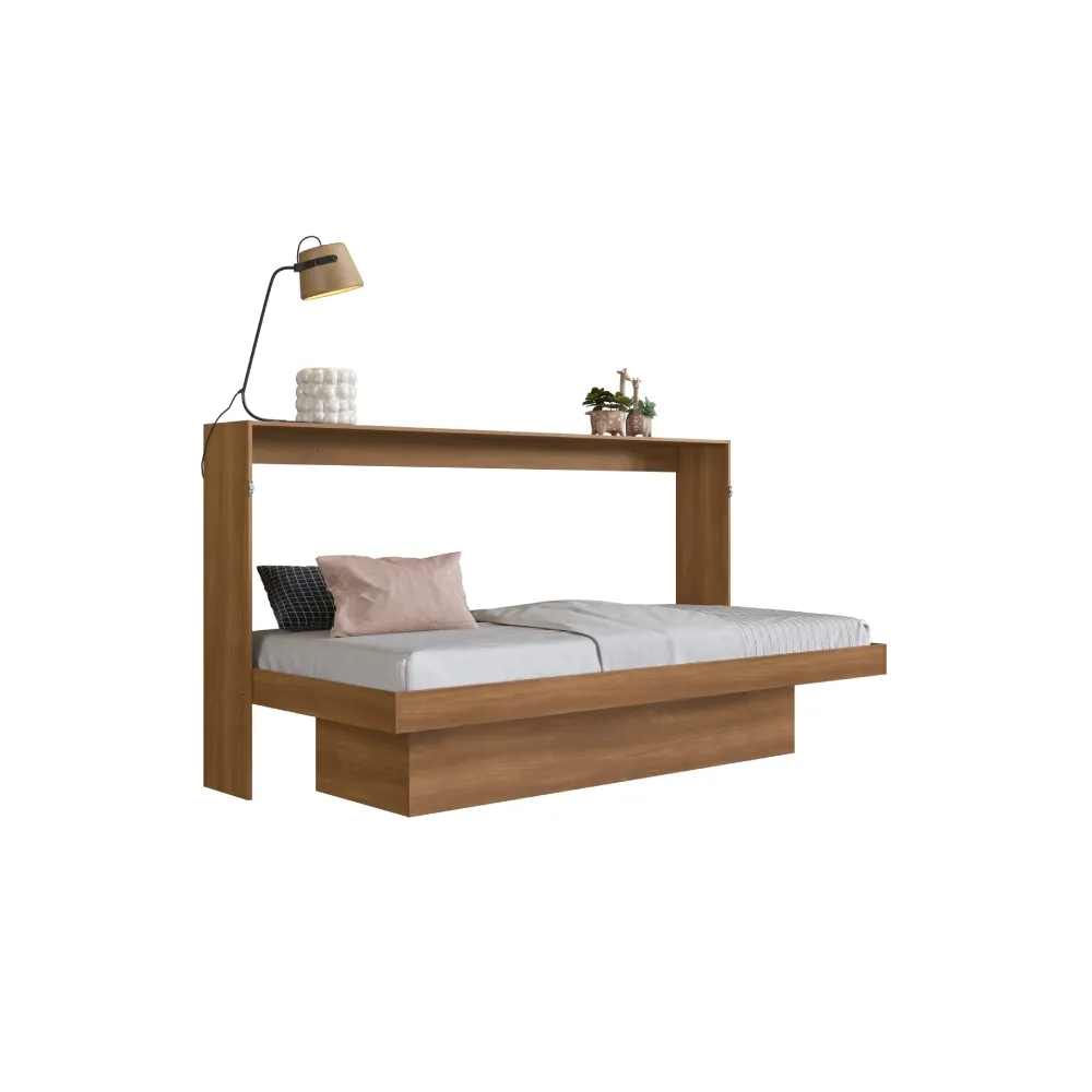 Cama Articulável Art In Móveis Horizontal Solteiro CE090 Nogal SE