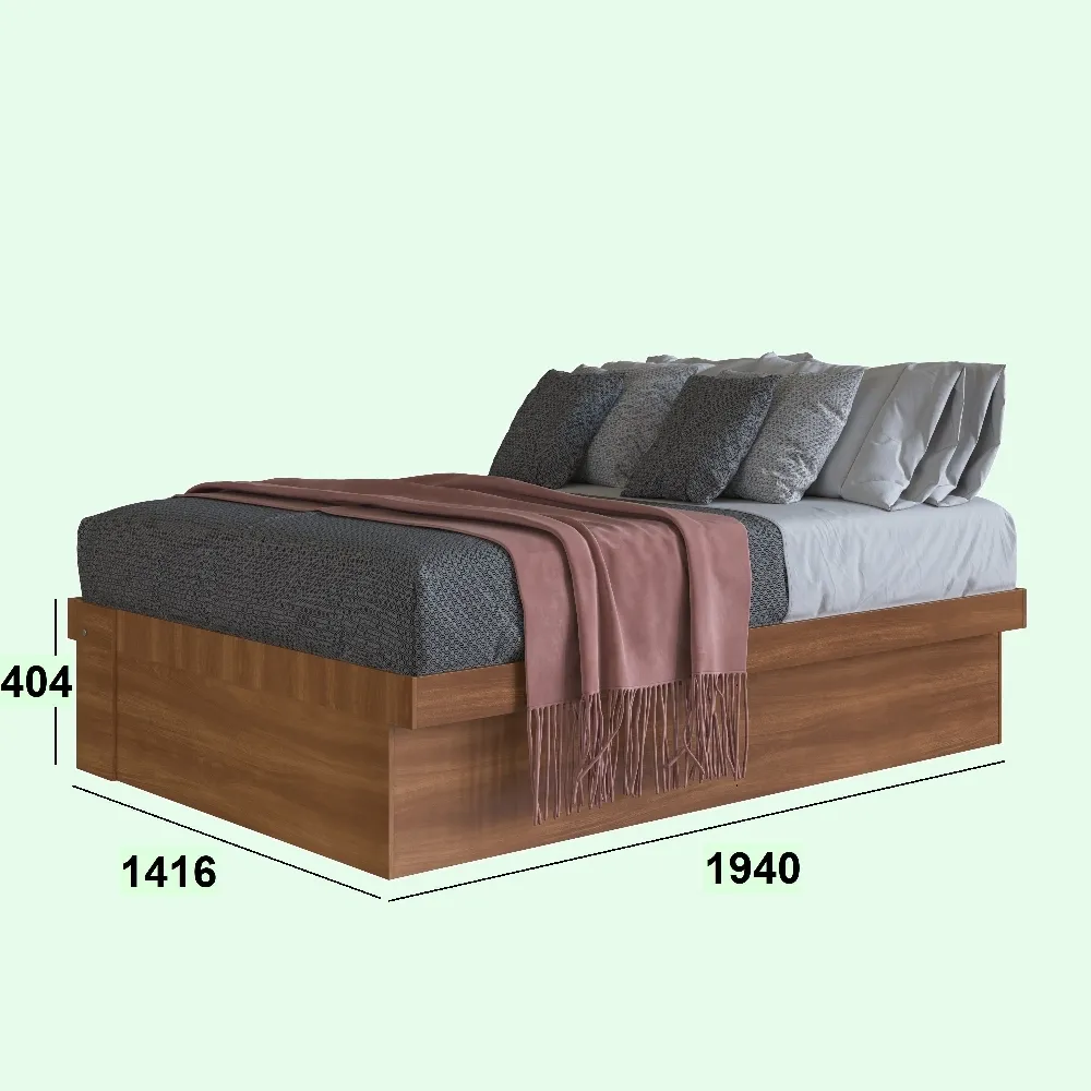 Cama Box Articulável Art In Móveis Casal CB140 Nogal SE