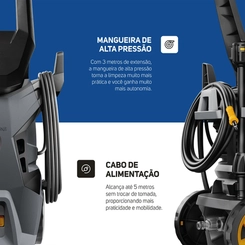 Lavadora de Alta Pressão 1.500W Bico com Jato Regulável Wap Ousada WL-2610 Cinza