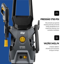 Lavadora de Alta Pressão 1.500W Bico com Jato Regulável Wap Ousada WL-2610 Cinza
