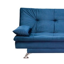 Sofá Vira-Cama 190cm Bressiani Vanessa P774 Azul