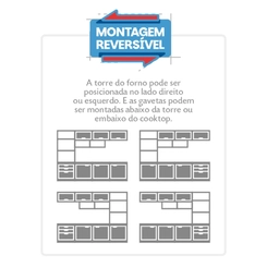 Cozinha Compacta Primavera Bella 6 Portas 3 Gavetas Freijó/Branco Brilho