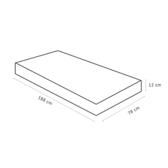 Colchão de Espuma Solteiro Light D23 Ortobom 78x188x12cm Bege