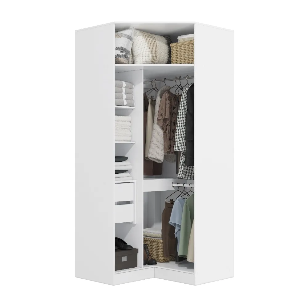 Guarda-Roupa Kappesberg Closet Adapt ARMC105AMDP-BR 2 Gavetas Branco SE