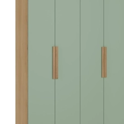 Guarda-Roupa 8 Portas THB Milan 5822 4 Gavetas Internas Capuccino/Menta