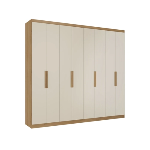 Guarda-Roupa 8 Portas THB Milan 4 Gavetas Capuccino/Off White SE