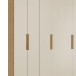 Guarda-Roupa 8 Portas THB Milan 4 Gavetas Capuccino/Off White SE