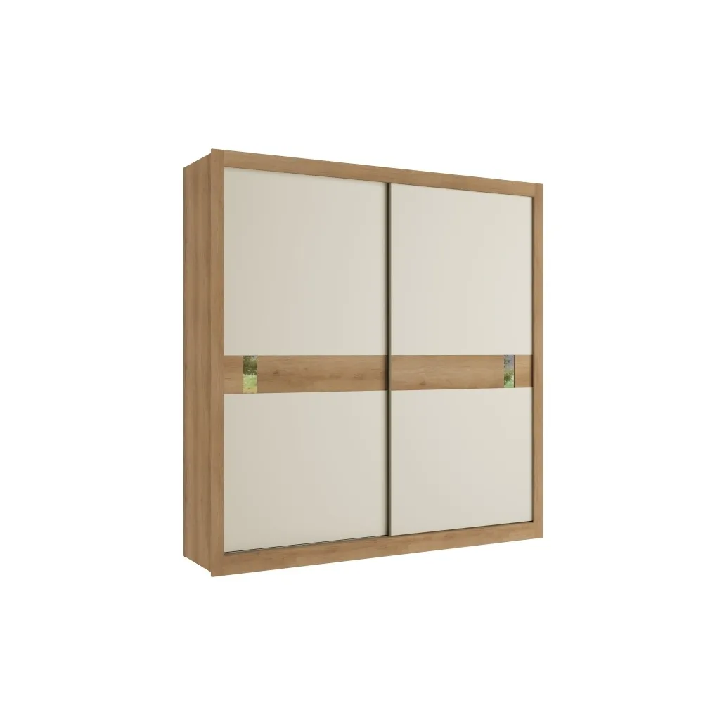 Guarda-Roupa 2 Portas THB Copenhagen 5783 4 Gavetas Internas Capuccino/Off White SE