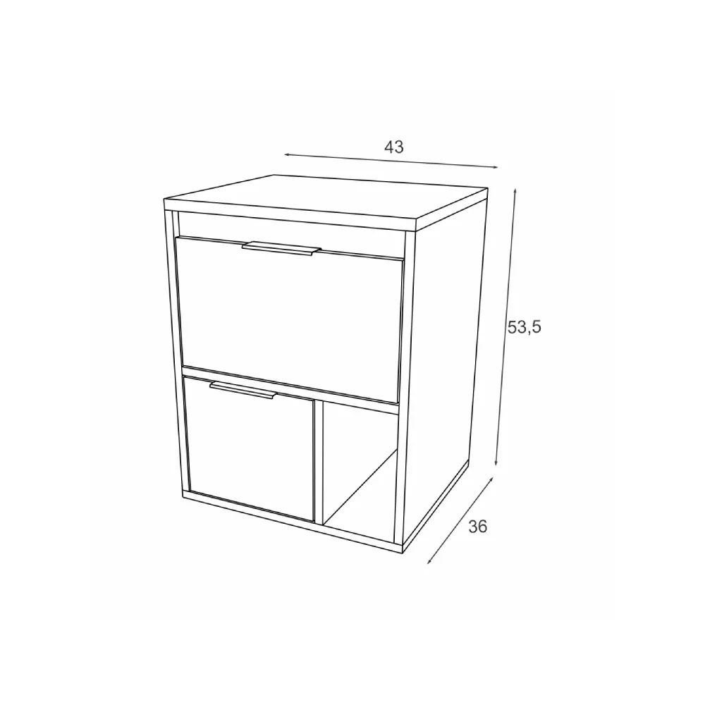 Conjunto de Banheiro Estilare Com Cuba CNJC3069-BRCM 3 Portas Branco/Carvalho/Mel SE