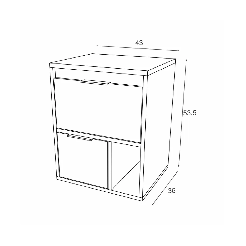 Conjunto de Banheiro Estilare Sem Cuba CNJ3069-BRCM 3 Portas Branco/Carvalho/Mel SE