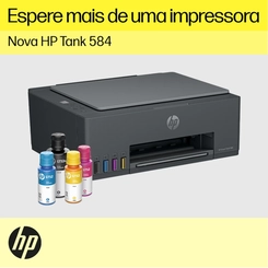 Impressora Multifuncional com Wi-Fi Smart Tank 584 All-in-One HP 5D1C1A#AK4 Cinza Chumbo