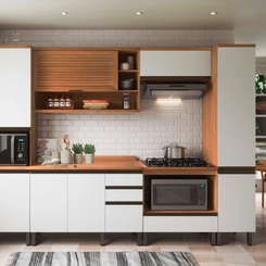 Aéreo 80cm Telasul Macadâmia 1 Porta 914001-01 Freijó/Branco