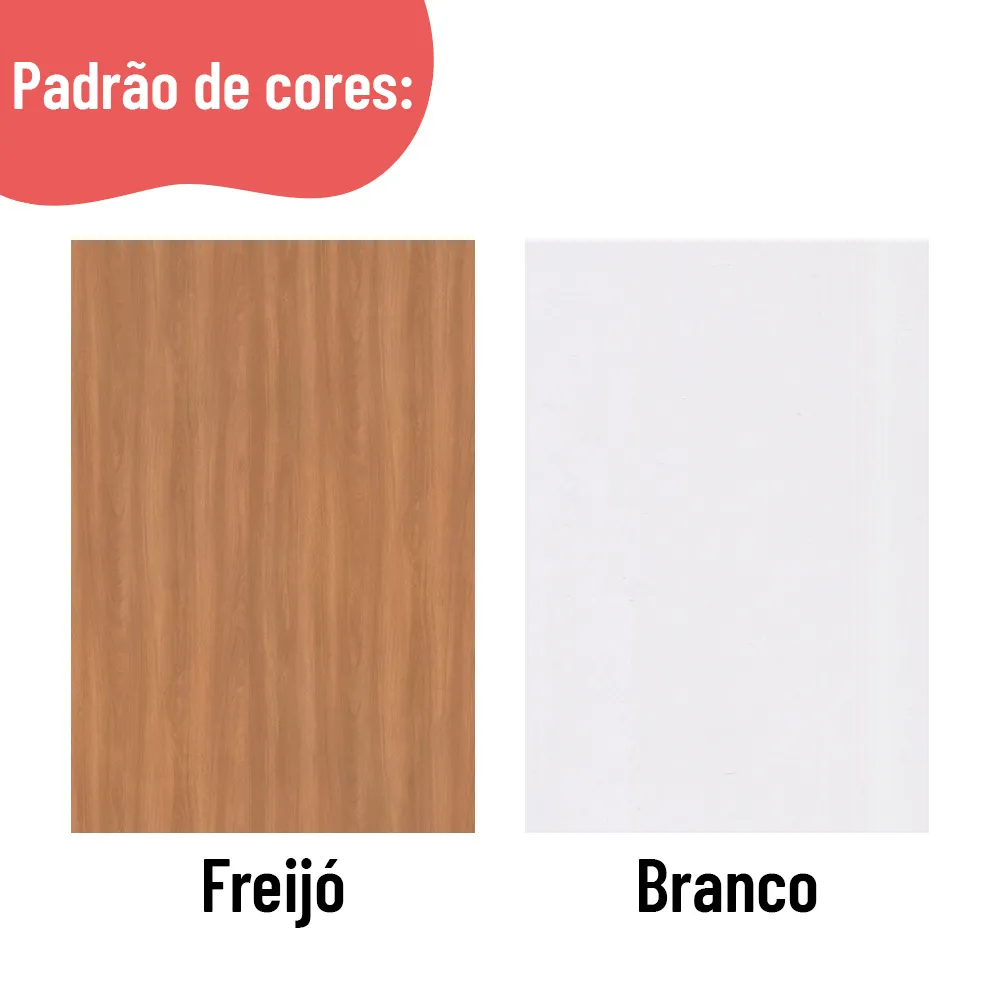 Aéreo 80CM Telasul Macadâmia 1 Porta 914001-01 Freijó/Branco