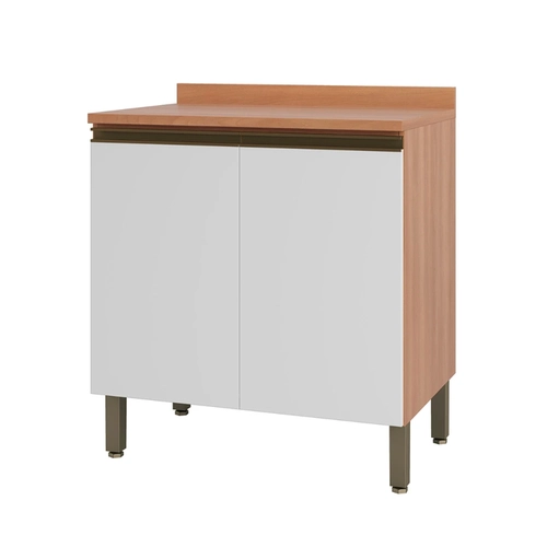 Balcão 80cm Telasul 2 Portas Macadâmia 914101-01 Freijó/Branco