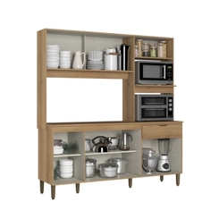 Cozinha Compacta THB Flórida 7 Portas e 1 Gaveta KCF100 Capuccino/Menta