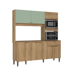 Cozinha Compacta THB Flórida 7 Portas e 1 Gaveta KCF100 Capuccino/Menta