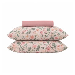 Jogo de Lençol 3 Peças Queen Size Altenburg Estampado Rosa