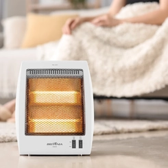 Aquecedor Elétrico Halógeno 800W 2 Potências Britânia AB800B Branco