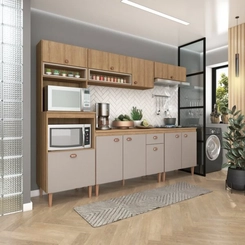 Balcão 120cm Fellicci 3 Portas Marti 1800 Mel/Fendi