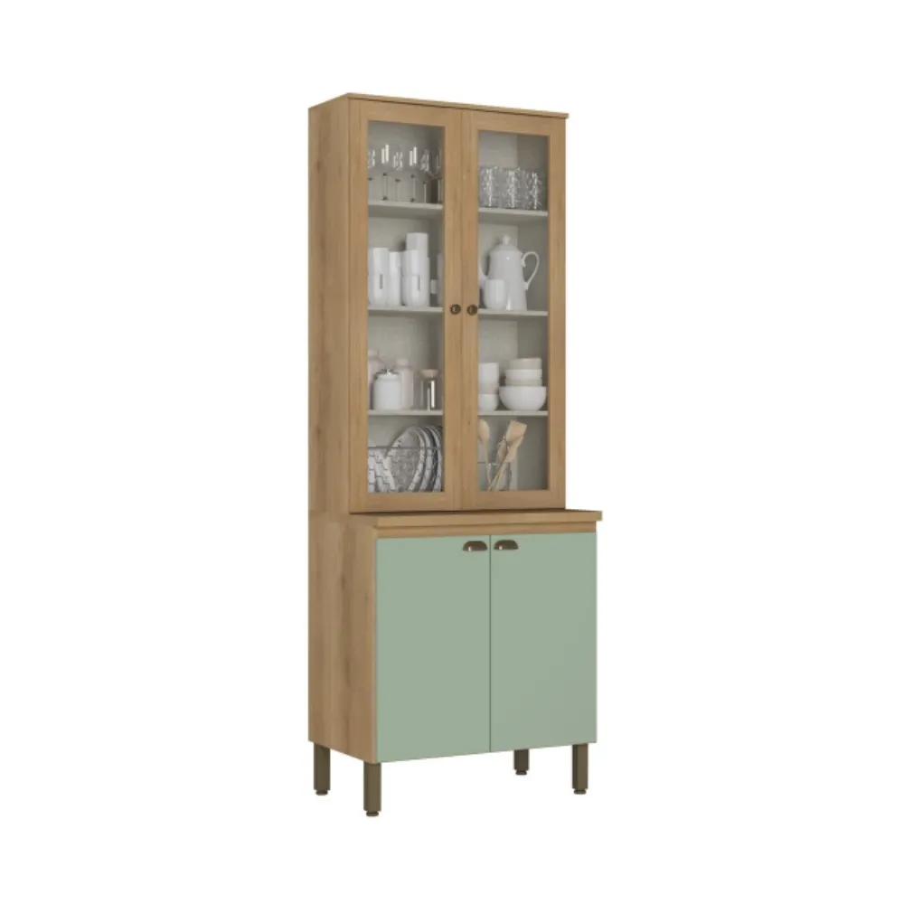 Cristaleira 4 Portas THB Finesse CF322V Capuccino/Menta