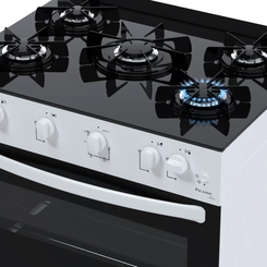 Fogão 5 Bocas Mesa de Vidro Venax Bivolt Branco