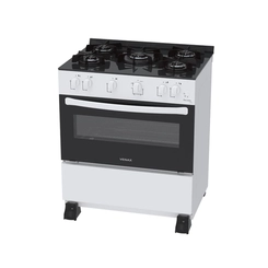 Fogão 5 Bocas Mesa de Vidro Venax Bivolt Branco