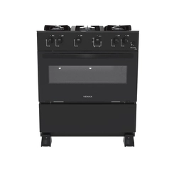 Fogão 5 Bocas Mesa de Vidro Venax Bivolt Preto
