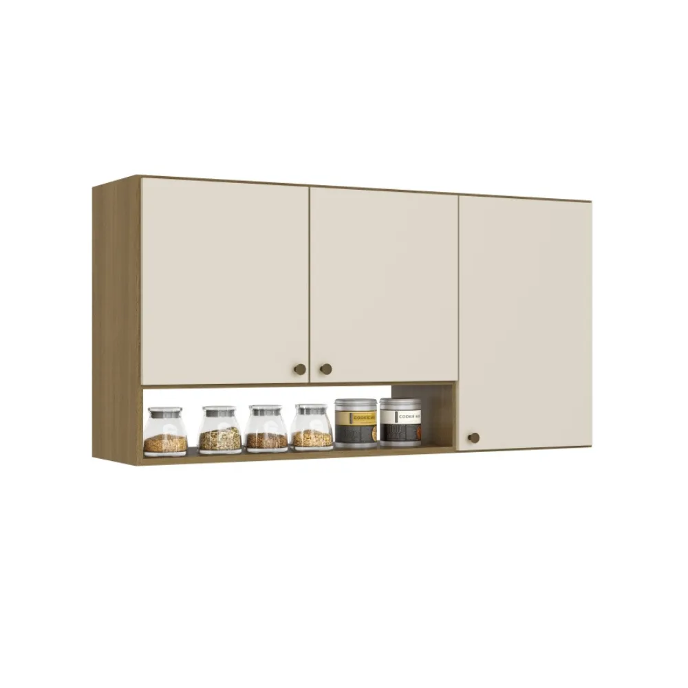 Aéreo 120CM THB Magnólia 3 Portas CM622 Naturalle/Off White