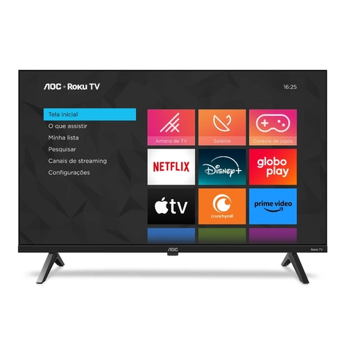 Smart TV 43" AOC HD Roku 43S5045/78G Preta Bivolt