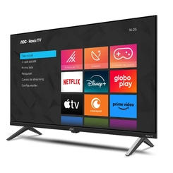 Smart TV 43" AOC HD Roku 43S5045/78G Preta Bivolt