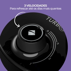 Ventilador de Mesa com 6 Pás 40cm 140W Cadence VTR420 Preto/Azul