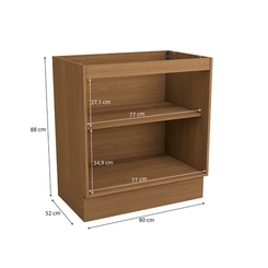 Balcão 80cm Kappesberg Ciela 2 Portas R625 Canela