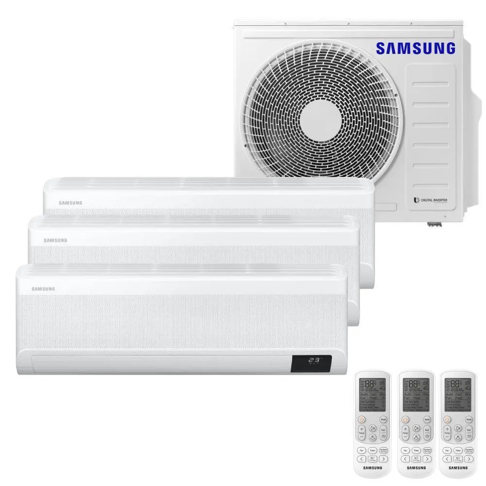 Ar Condicionado Multi Tri Split Samsung Wind Free 28000 BTUs (3x12000) Quente/Frio Inverter 220V